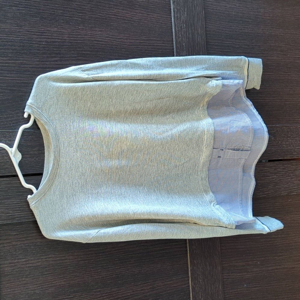 Girls Small Vineyard Vines High-Low Jersey top with Built-in Pinstriped Look